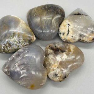 1 1/2" Agate, Dendritic heart