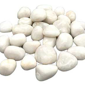 1 lb Agate, White tumbled stones