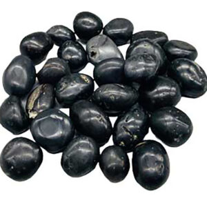 1 lb Agni Manitite, Black tumbled stones 20-22mm
