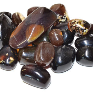 1 lb Amber, Zebra tumbled