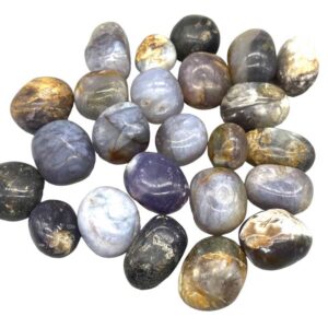 1 lb Chalcedony Purple White tumbled stones