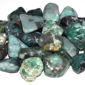 1 lb Emerald tumbled chips 6-9mm