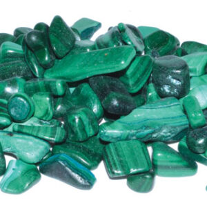 1 lb Malachite tumbled chips 5-8mm