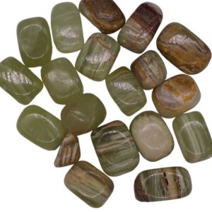 1 lb Onyx, Green tumbled stones