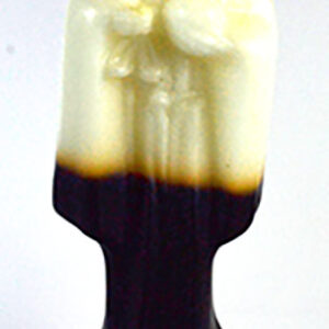 10" White/ Black Holy Death candle