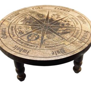 11 3/4" dia Pagan Calendar altar table