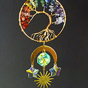 15"  7 Chakra Tree of Life sun catcher