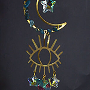 16"  Evil Eye Crescent sun catcher