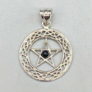 30mm Black Obsidian Pentagram