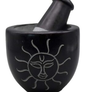 3" Sun Soapstone mortar & pestle set