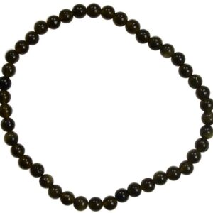 4mm Black Obsidian stretch bracelet