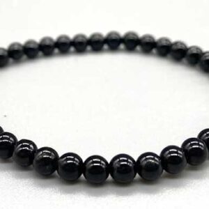 4mm Black Tourmaline stretch bracelet