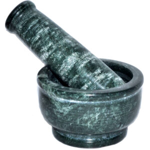 4" Green Marble mortar and pestle set
