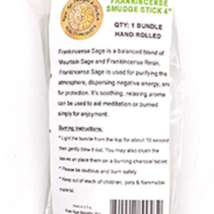 4" Sage & Frankincense smudge stick