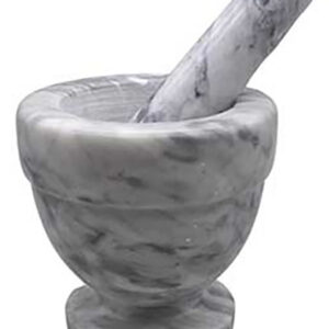 4" White Marble Mortar and Pestle Set