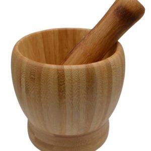 4" Wooden Mortar and Pestle Set