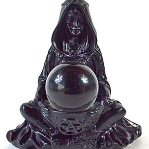 50mm Clear gazing ball with Witch Women
