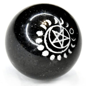 50mm Tourmaline Pentagram & Moon sphere