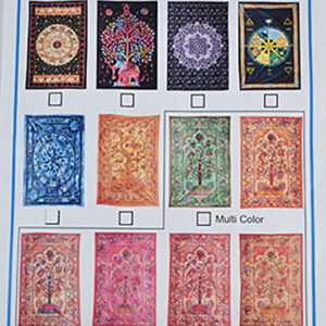 58" x 82" Assorted Design tapestry (mixed colors)