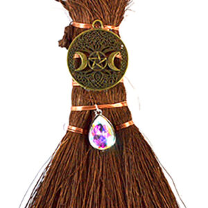6" Triple Moon & Pentagram broom