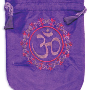 6"x 8" Om Purple velveteen bag