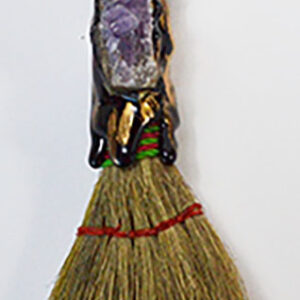 7" amethyst W Crystal broom