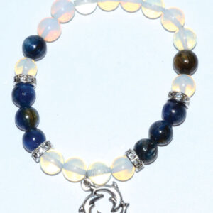 8mm Opalite/ Kyanite with Dolphins