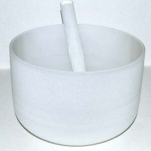 8" Off White Crystal Singing Bowl