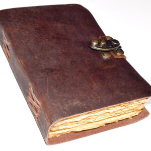 Aged Looking Paper leather w/ latch