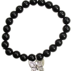 Black Obsidian Hope Butterfly silver