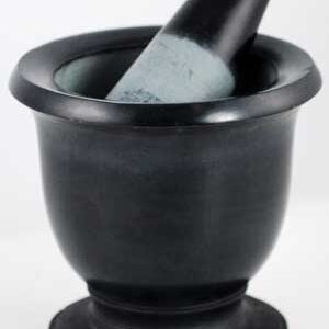 Black Soapstone Mortar & Pestle