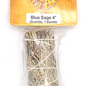Blue Sage smudge stick 4"