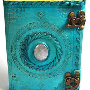 Blue with Stone aged looking paper leather w/ latch