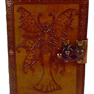 Fairy Journal with Spotted Wings aged looking paper leather w/ latch