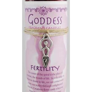 Fertility Pillar Candle with Goddess Necklace