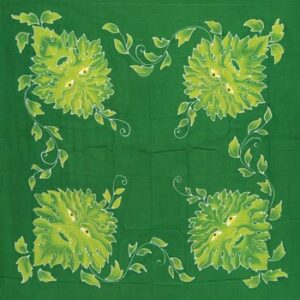 Green Man  altar cloth or scarf 36" x 36"