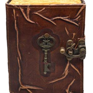 Key aged looking paper leather w/ latch