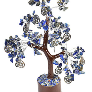 Lapis W pentacles gemstone tree (300 beads)