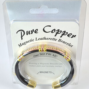 Magnetic Leatherette Copper bracelet (various styles)