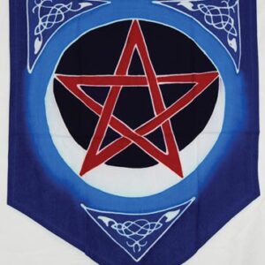 Pentacle Moon Pennant 18" x 16"