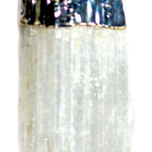 Selenite utumbled pendant