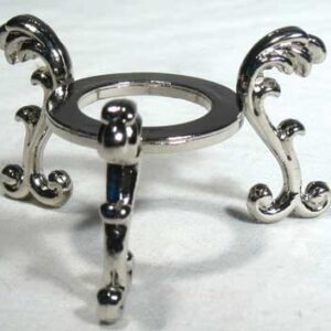 Silver Plated Flower gazing ball stand
