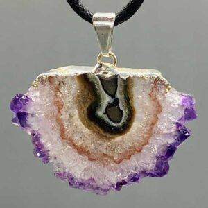Stalactite silver plated pendant