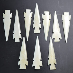 (set of 10) ~3" Arrowhead Bone