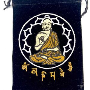 (set of 10) 5"x 7" Buddha Black velveteen bag