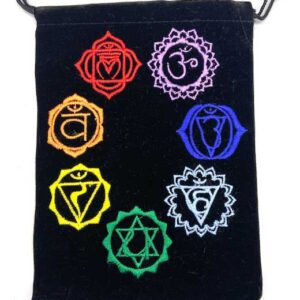 (set of 10) 5"x 7" Chakra Black velveteen bag