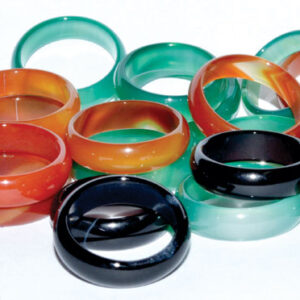 (set of 100) 6mm Rounded Agate rings