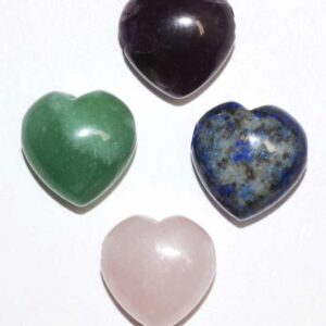 (set of 12) 15mm Heart Beads various stones