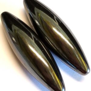 (set of 2) 60mm Magnetic Hematite Oval