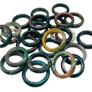 (set of 25) Jasper, Banded rings